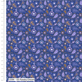 The Craft Cotton Co. Small Paisley & Geometric Hues Fabric 100% Cotton Prints 45x55cm Wide 5Pcs Fat Quarter Bundle for Quilting, Patchwork, Sewing, Home Decor
